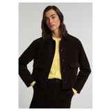 Colin's Fashion Fit Çıtçıtlı Astarlı Kadın Kahverengi Ceket