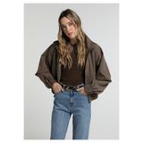 Colin's Fashion Fit Fermuarlı Astarlı Kadın Kahverengi Ceket