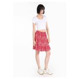 Colin's Mini Skirt Çiçekli Kadın Kirmizi Etek