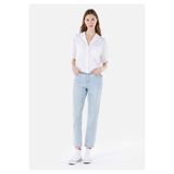 Colin's Mom Fit Yüksek Bel Daralan Paça Kadın Bleach İndigo Denim Jean Pantolon