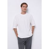 Colin's Oversize Fit Yuvarlak Yaka Düz Erkek Beyaz Kısa Kol Tişört
