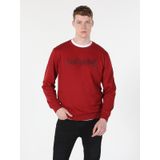 Colin's Regular Fit Baskılı Kırmızı Erkek Sweatshirt CL1060123_Q1.V2_RED Kırmızı