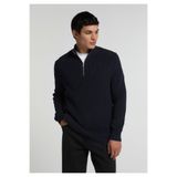 Colin's Regular Fit High Neck Jakarlı Erkek Lacivert Kazak
