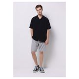 Colin's Regular Fit Orta Bel Düz Erkek Keten Karışımlı Gri Şort