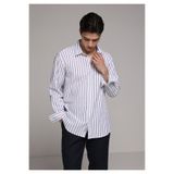 Colin's Regular Fit Shirt Neck Çizgili Erkek Lacivert Uzun Kol Gömlek