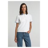 Colin's Regular Fit Shirt Neck Düz Kadın Beyaz Kısa Kol Tişört