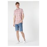 Colin's Regular Fit Shirt Neck Erkek Turuncu Kısa Kol Gömlek