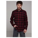 Colin's Regular Fit Shirt Neck Kareli Erkek Bordo Uzun Kol Gömlek