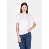 Colins Regular Fit Yuvarlak Yaka Düz Kadın Beyaz Kısa Kol Tişört Cl1073957 Q1.v1 Wht Beyaz