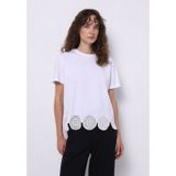 Colins Regular Fit Yuvarlak Yaka Düz Kadın Beyaz Kısa Kol Tişört Cl1074284 Q1.v1 Wht Beyaz