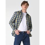 Colin's Slim Fit Kareli Mavi Erkek Uzun Kol Gömlek CL1061650_Q1.V1_INV indigo