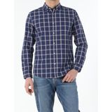 Colin's Slim Fit Shirt Neck Erkek Lacivert Uzun Kol Gömlek