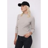 Colins Slim Fit Yarım Balıkçı Yaka Düz Kadın Bej Tişört Cl1076035 Q1.v2 Beı Bej