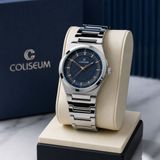 Coliseum Legacy Silver Blue Erkek Kol Saati Lacivert Kadran Metal Kordon Analog Quartz Günlük ve Klasik Kullanım - Gümüş - Lacivert