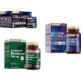 Collagen 30 Saşe 10000 Mg+ Bromelain 60 Kapsül + Keratin Formula 60 Tablet