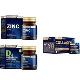 Collagen 30 Saşe 10000 Mg + D3 Vitamini 120 Tablet + Çinko (Zinc) 100 Tablet