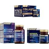 Collagen 30 Saşe 10000 Mg + Selenium 100 Mcg 100 Tablet + Keratin Formula 60 Tablet