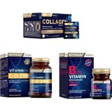 Collagen 30 Saşe 10000 Mg + Vitamin Max (C,d,zinc)60 TABLET+B12 Vitamini 60 Dilaltı