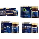 Collagen 30 Saşe 10000 Mg+Biotin 30 Tablet+ D3 Vitamini 120 Tablet+Çinko 100 Tablet