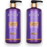Collagen & Biotin Dolgunlaştırıcı Şampuan 900 ml – Hacimsiz Saçlar Için Sülfatsız, Kolajen ve Biotin Içerikli Yoğun Hacim Veren Bakım Şampuanı (2 Pake - Standart
