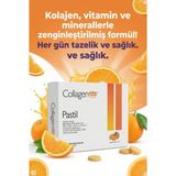 Collagen Forte Platinum 5 Tip Kolajen Pastil 2000MG x 30 Emilebilen Tablet, Biotin, Vitamin A, C, B12, Portakal Aromalı