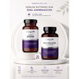 Collagen Forte Platinum Biotin 5000 mcg Collagen Complex 1000 mg 90 Tablet + Multi Collagen Complex Hyalüronik Asit, Çinko & Probiyotik 1000 mg 90 Tablet | Premium İkili Set