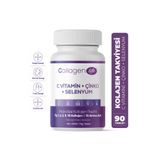 Collagen Life 5 Tip Hidrolize Kolajen Tip 1, 2, 3, 5 ve 10 Kolajen & 15 Aminoasit 90 Tablet - C Vitamini, Çinko ve Selenyum İçerikli