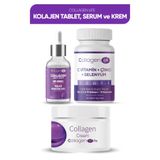 COLLAGEN LIFE 5 Tip Kolajen Tablet + Kolajen Krem + Kolajen Serum 3 Lü Fırsat Seti