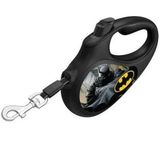Collar Waudog Siyah Batman Desenli 15 kg 5 mt Siyah Geri Çekilebilir Köpek Gezdirme Tasması