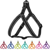 CollarDirect Reflektörlü köpek koşum takımı, boyut S, M, L, açık hava yürüyüşleri için, ayarlanabilir, köpekler, yavru köpekler için, pembe, siyah, kırmızı, mor, nane yeşili, turuncu, mavi