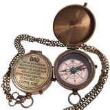 collectiblesBuy Vintage Denizcilik Pirinç Oyma Pusula Alıntı Baba Cep Kamp ve Doğa Yürüyüşü Deniz Baba için Hediye