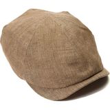 collection newysboy slim kahverengi keten erkek şapka
