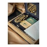 COLLECTION OF ROSARY SERTİFİKALI YOĞUN ALTIN PARÇACIKLI ÖZEL TASARIM GÜMÜŞ PÜSKÜLLÜ TESBİH