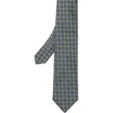 collection yeşil desenli ıpek kravat - Standart