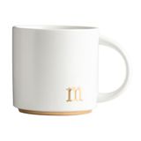 COLLECTIVE HOME - Monogram Seramik Kupalar, 15 oz Altın Baş Harf Kahve Fincanları, Zarif Alfabe Çay Kupaları, Hediye Kutulu Zarif Kişiselleştirilmiş Kupa, Ofis ve Ev için Lüks Kupalar (m)