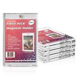 Collector's First Pick Premium Manyetik Kart Tutucu - 35PT Standart Boyut (5'li Paket) PVC İçermez - UV Koruması - Sert Plastik Tek Dokunuşla Koruyucu Koleksiyon Spor Kartları için Akrilik Ekran Kartı Kılıfları