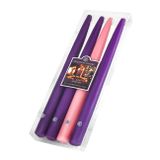 Colonial Candle Kokusuz Konik Mum, Elle Daldırılmış, Damlamayan ve Dumansız, Pamuk Fitili Premium Balmumu, Çoklu, 12", 4 pk