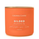 Colonial Candle Yaldızlı Kabak Kokulu Kavanoz Mum, Pop of Color Koleksiyonu, 3 Fitil, Turuncu, 14 oz - 60 Saate Kadar Yanık
