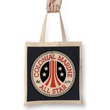 Colonial Marine Alien All Star Converse Logo Bez Çanta Uzun Saplı - Açık Bej - 40 X 40