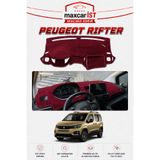 COLONY Peugeot Rifter (2018-2026) Elegance Serisi Uyumlu Torpido Koruma Örtüsü/Kılıfı Bordo