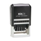 COLOP PRINTER 54 TARİH KAŞE(TR) SİYAH KASA MAVİ-KIRMIZI KEÇE - 40X50MM