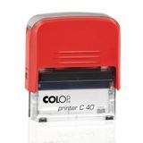 Colop Printer C 40 Kırmızı Kasa Kırmızı Keçe Kaşe Stampa, 23x59mm