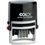 Colop Prınter Oval 55 Tarih Kaşe Siyah Kasa Mavi Keçe 33 x 55 mm