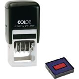 COLOP Q24 TARİH KAŞE SİYAH KASA MAVİ KEÇE - 24X24MM