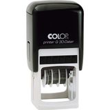 Colop Q30 Tarih Kaşe Tr Siyah Kasa Mavi kırmızı Keçe 30 x 30 mm