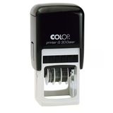 COLOP Q30 TARİH KAŞE(TR) SİYAH KASA MAVİ/KIRMIZI KEÇE - 30X30MM