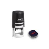 COLOP R40 TARİH KAŞE(TR) SİYAH KASA MAVİ/KIRMIZI KEÇE - 40MM