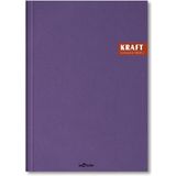 Color 2017115/2 Kraft Defter Sert Kapaklı, Spiralli, 1.hamur Kağıt, 200 Sayfa, Mor