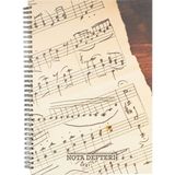 Color A4 80 Yp.sert Kapak Spiralli Müzik Defteri - Standart