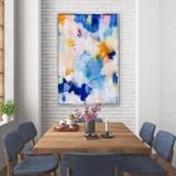 Color Brush Yağlı Boya Dokulu Tablo 50X70 Gümüş Çerçeveli